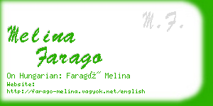 melina farago business card